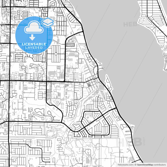Layered PDF map of Palm Bay, Florida, United States