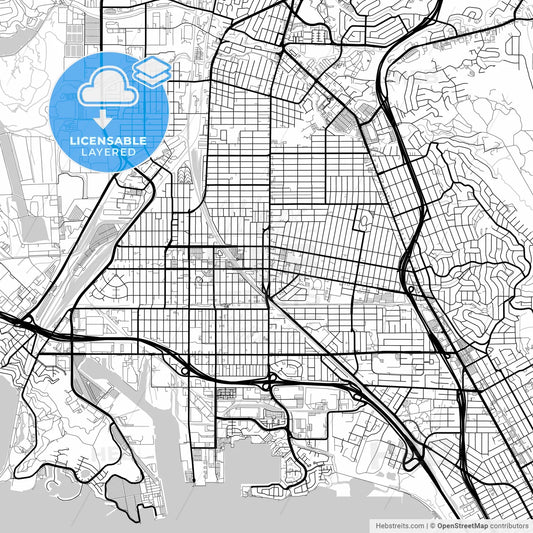 Layered PDF map of Richmond, California, United States