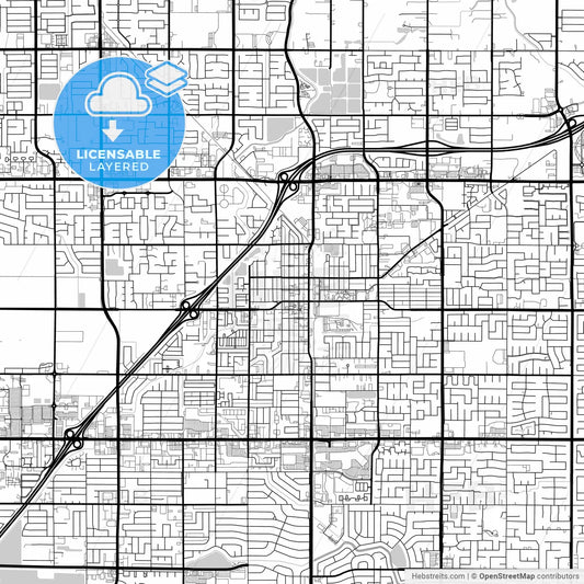 Layered PDF map of Clovis, California, United States