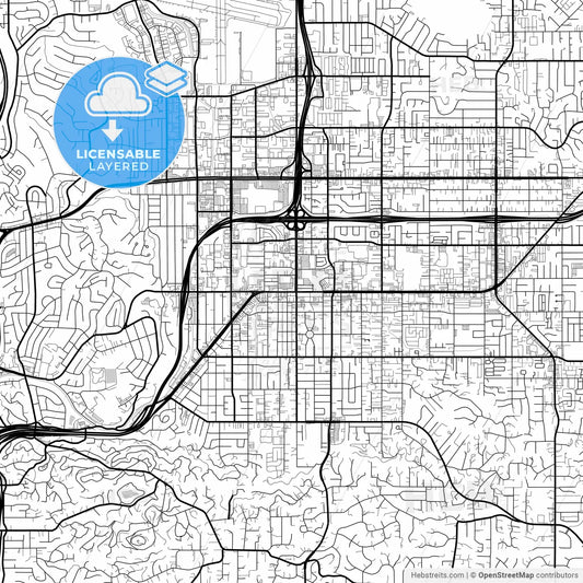 Layered PDF map of El Cajon, California, United States
