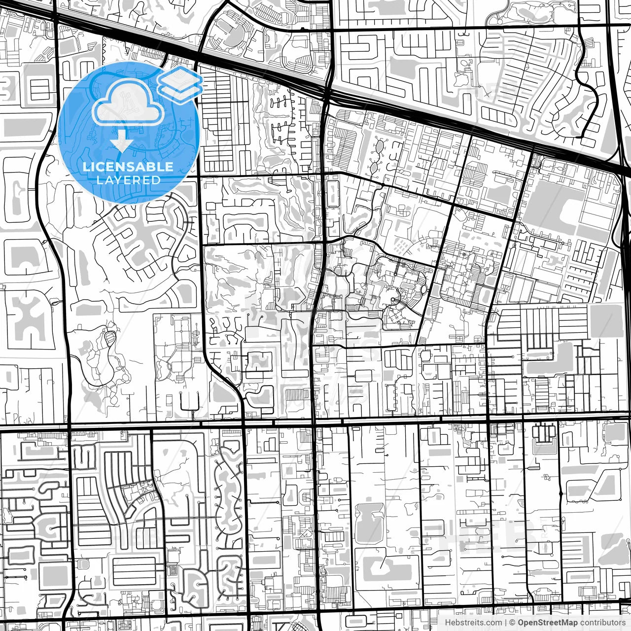 Layered PDF map of Davie, Florida, United States
