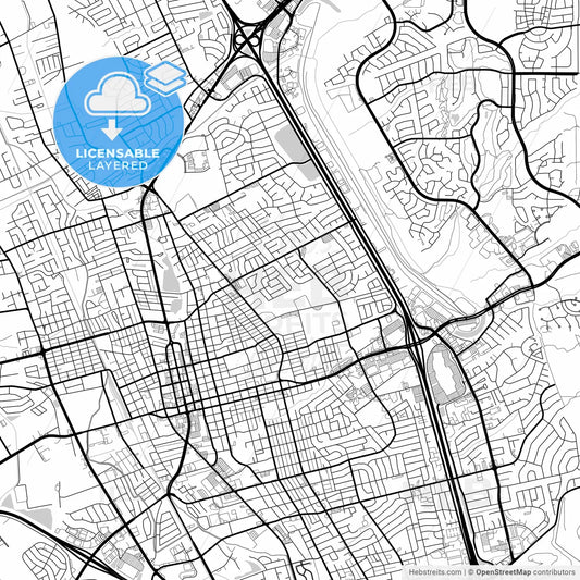 Layered PDF map of Las Cruces, New Mexico, United States