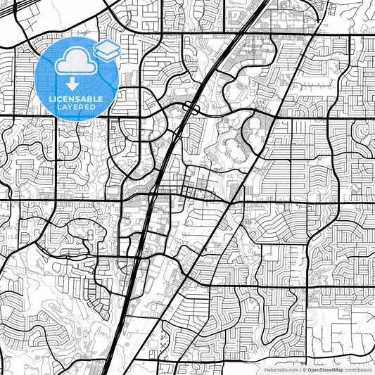 Layered PDF map of Allen, Texas, United States