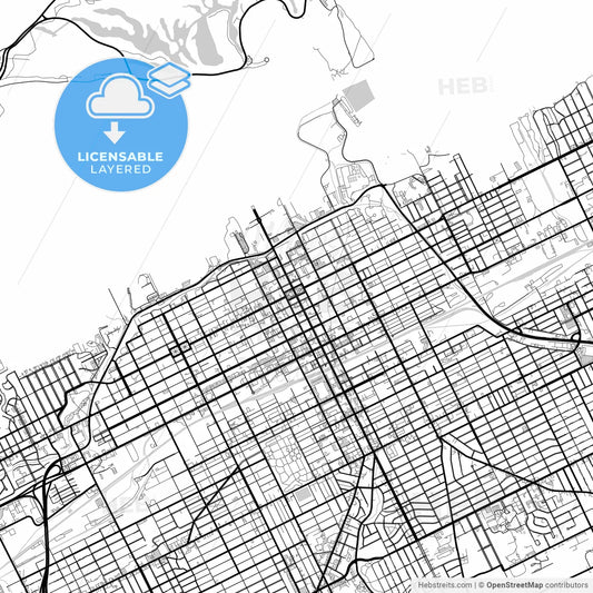 Layered PDF map of Erie, Pennsylvania, United States