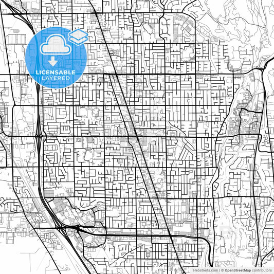 Layered PDF map of Orem, Utah, United States