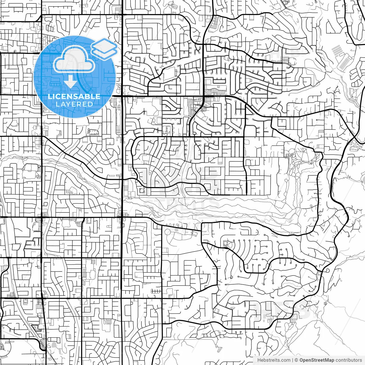 Layered PDF map of Sandy, Utah, United States