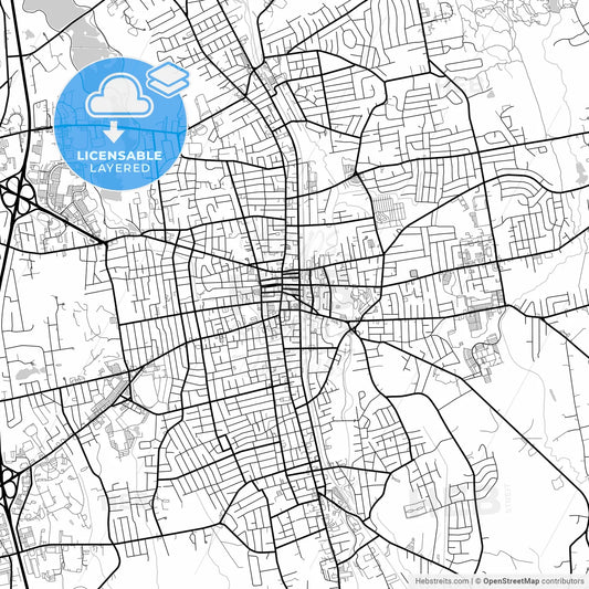 Layered PDF map of Brockton, Massachusetts, United States