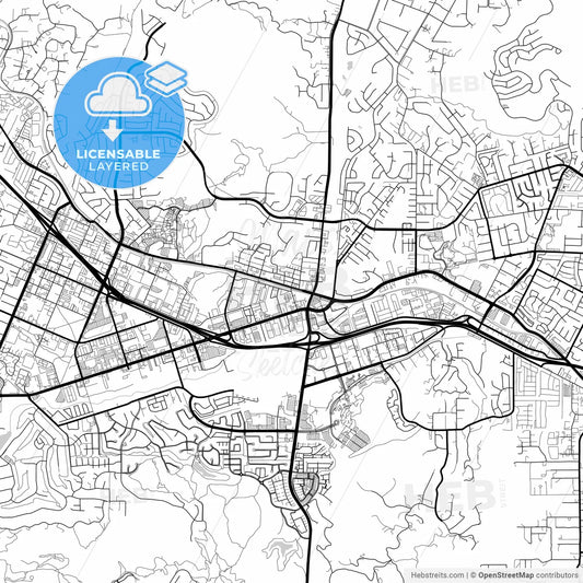 Layered PDF map of San Marcos, California, United States