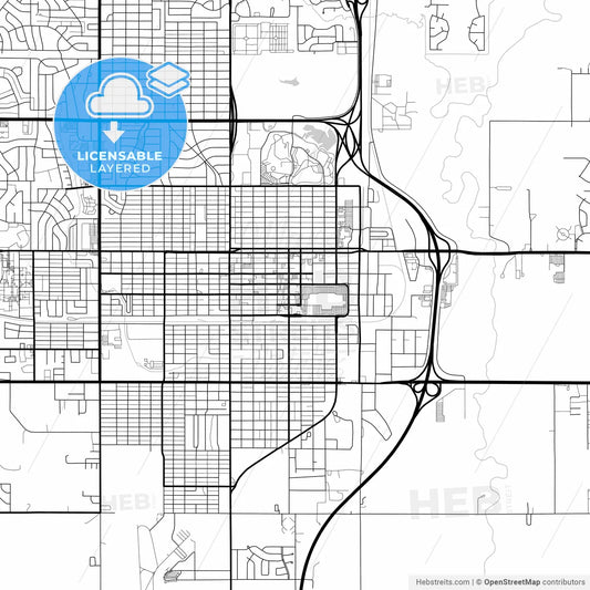 Layered PDF map of Lawton, Oklahoma, United States
