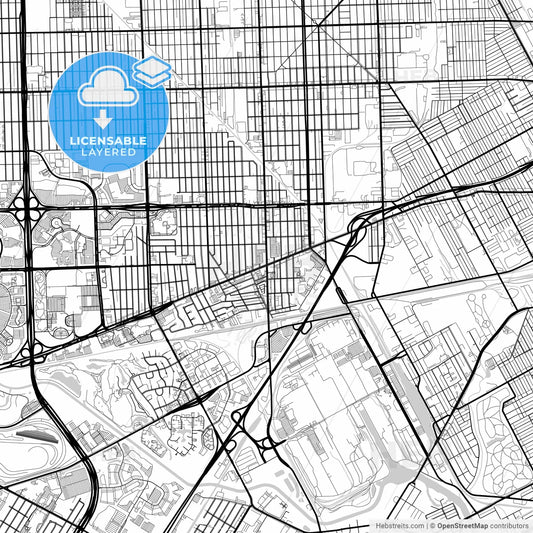 Layered PDF map of Dearborn, Michigan, United States