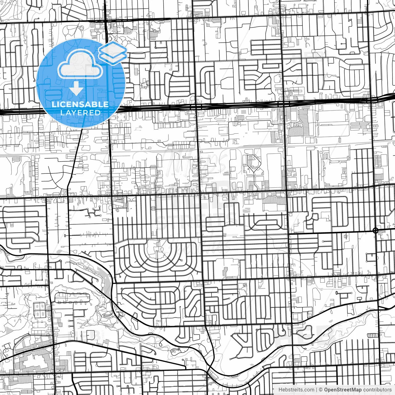 Layered PDF map of Livonia, Michigan, United States