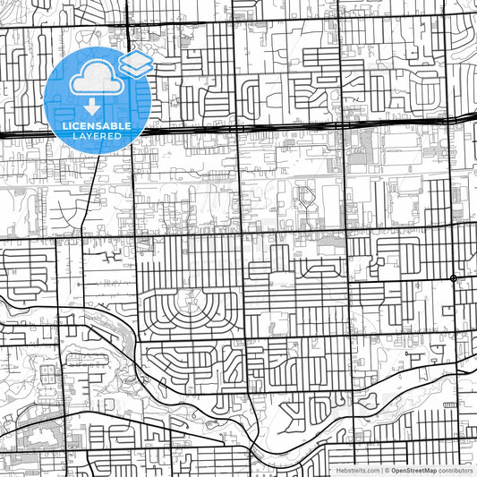 Layered PDF map of Livonia, Michigan, United States