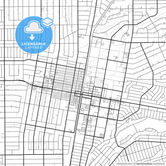 Layered PDF map of Hesperia, California, United States