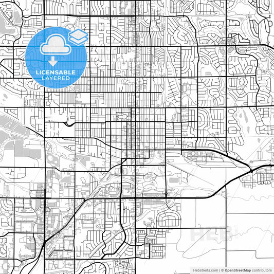 Layered PDF map of Longmont, Colorado, United States
