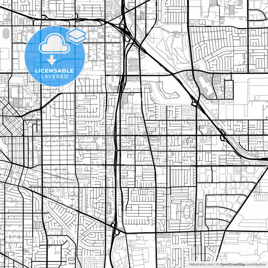 Layered PDF map of Carson, California, United States