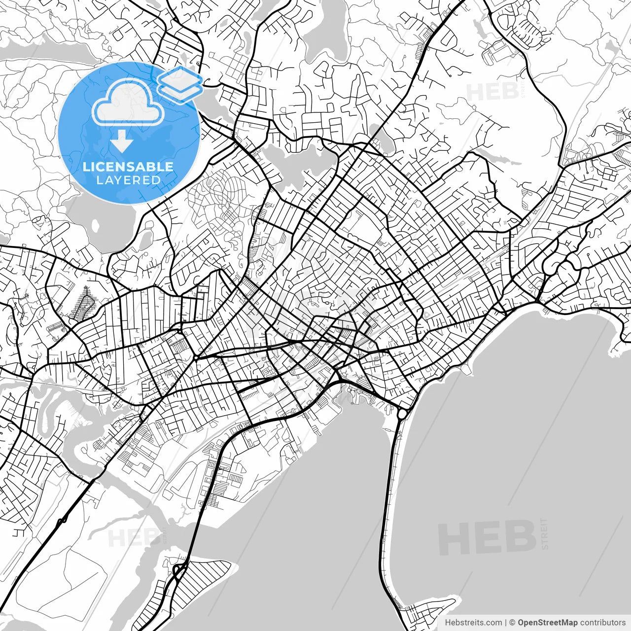 Layered PDF map of Lynn, Massachusetts, United States