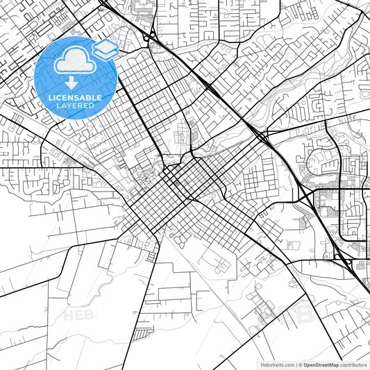 Layered PDF map of Chico, California, United States