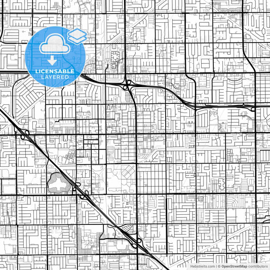 Layered PDF map of Westminster, California, United States