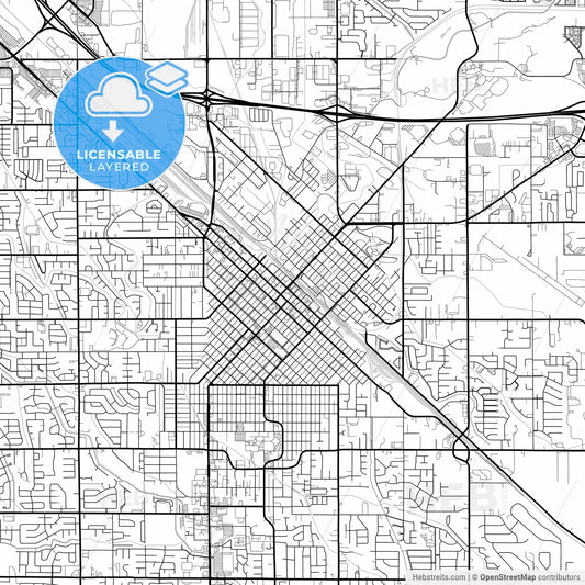 Layered PDF map of Nampa, Idaho, United States