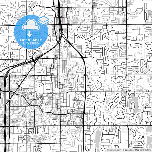 Layered PDF map of Carmel, Indiana, United States