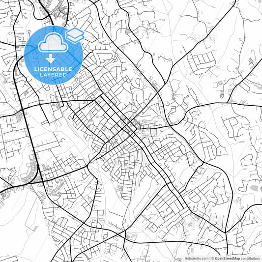 Layered PDF map of Concord, North Carolina, United States