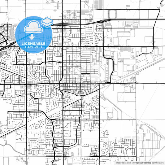 Layered PDF map of Tracy, California, United States
