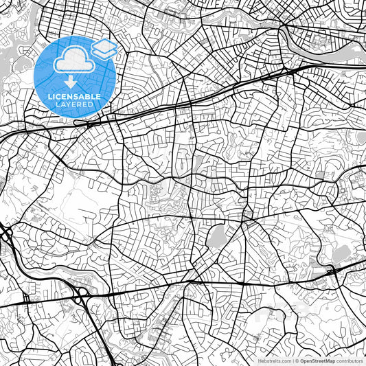 Layered PDF map of Newton, Massachusetts, United States