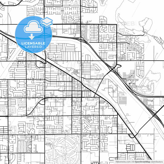 Layered PDF map of Indio, California, United States