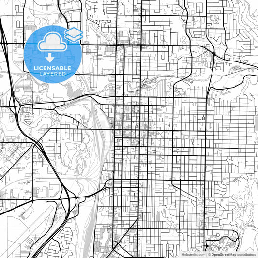 Layered PDF map of Ogden, Utah, United States