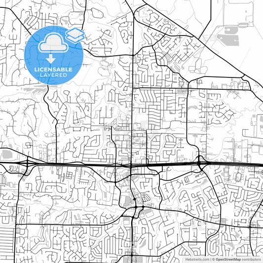 Layered PDF map of O Fallon, Missouri, United States