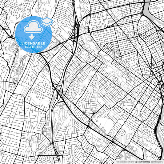 Layered PDF map of Clifton, New Jersey, United States