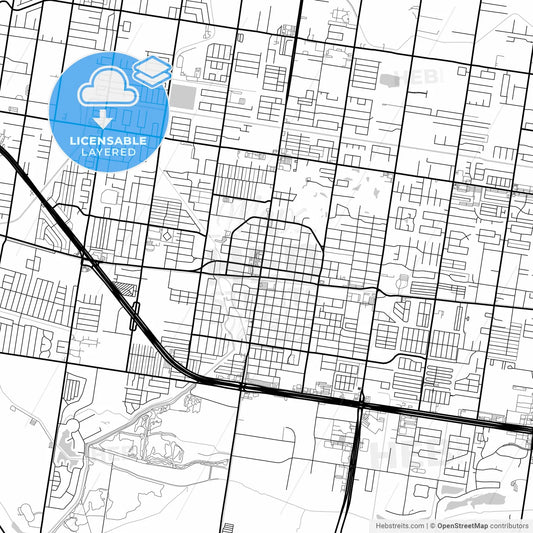Layered PDF map of Mission, Texas, United States