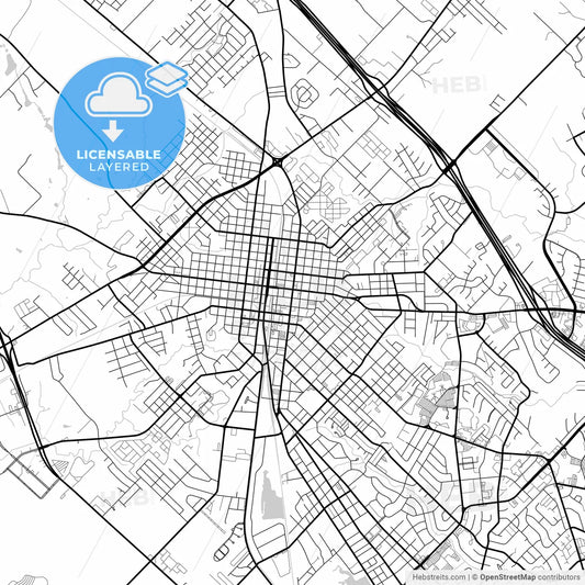 Layered PDF map of Bryan, Texas, United States