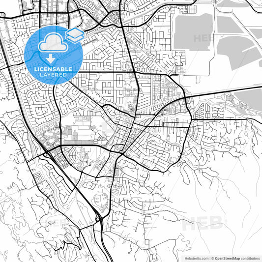 Layered PDF map of Pleasanton, California, United States