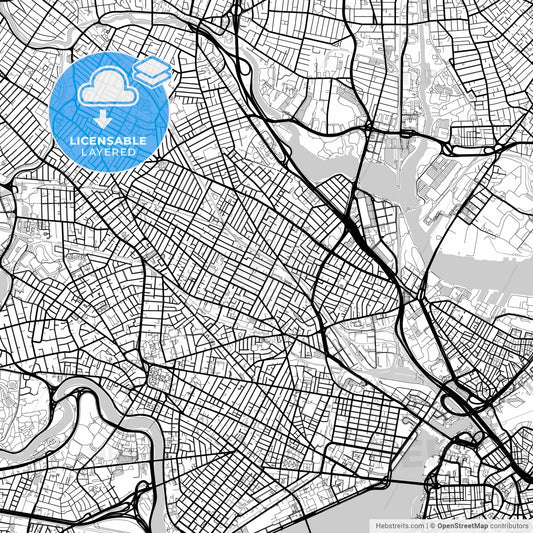 Layered PDF map of Somerville, Massachusetts, United States