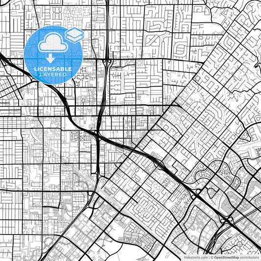 Layered PDF map of Tustin, California, United States