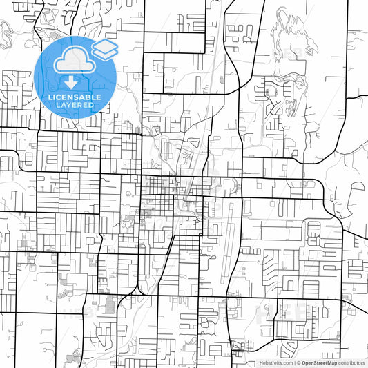Layered PDF map of Springdale, Arkansas, United States