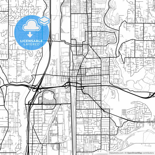Layered PDF map of Auburn, Washington, United States