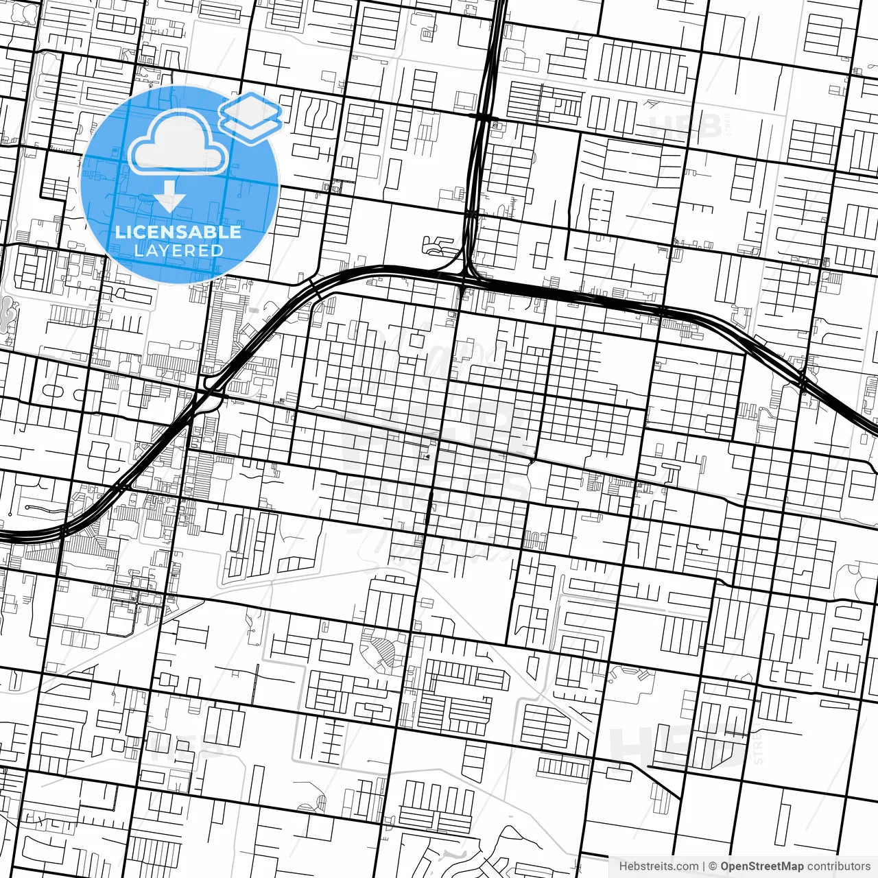 Layered PDF map of Pharr, Texas, United States