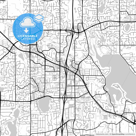 Layered PDF map of Plymouth, Minnesota, United States