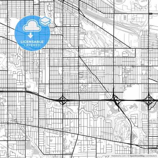 Layered PDF map of Hammond, Indiana, United States