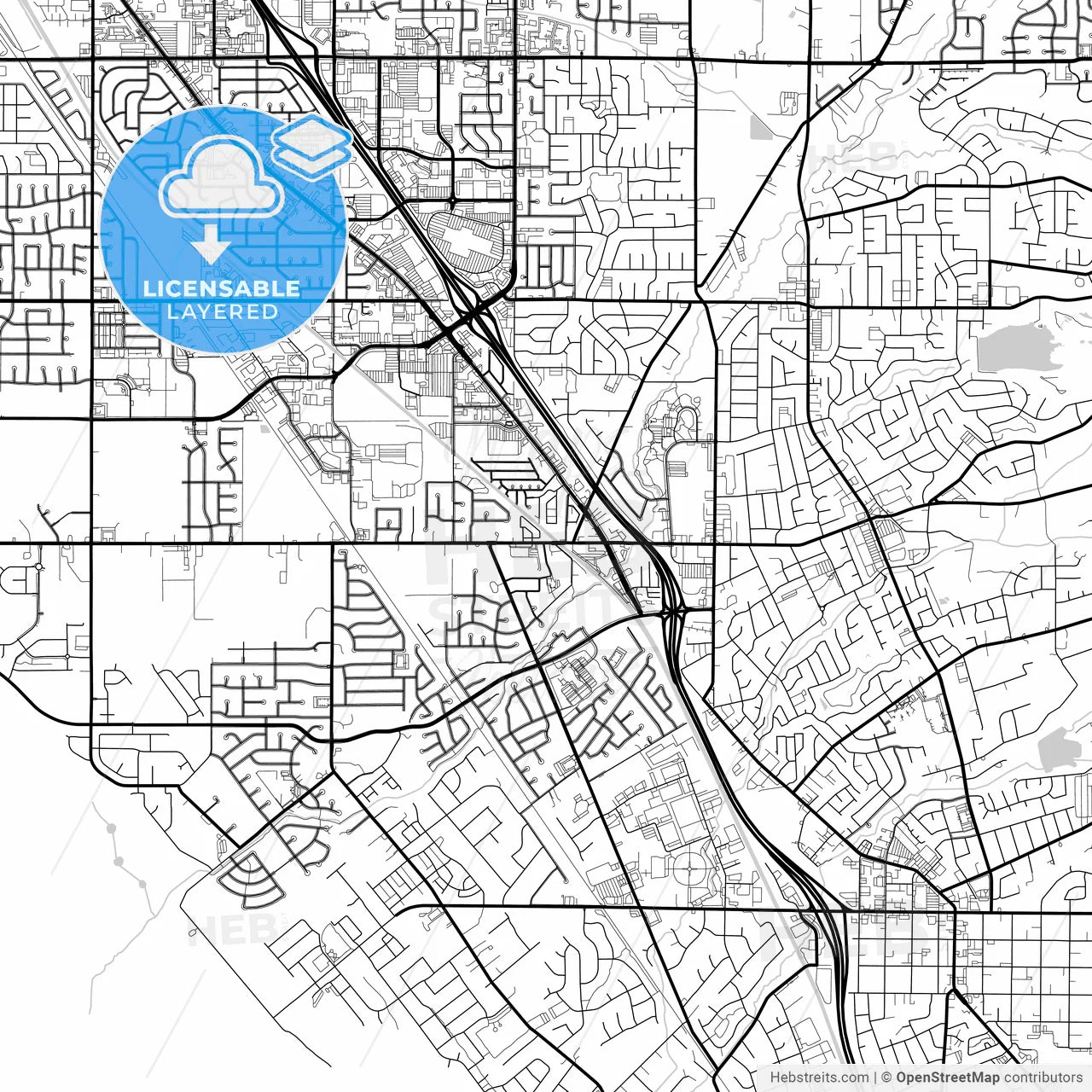 Layered PDF map of Layton, Utah, United States