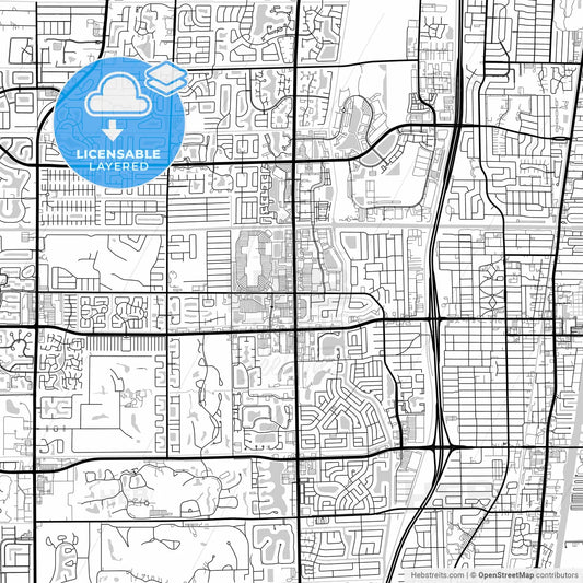 Layered PDF map of Boynton Beach, Florida, United States