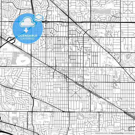 Layered PDF map of Arlington Heights, Illinois, United States