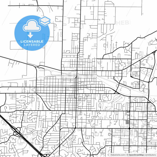 Layered PDF map of Jonesboro, Arkansas, United States