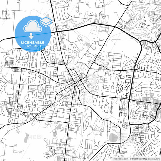 Layered PDF map of Franklin, Tennessee, United States