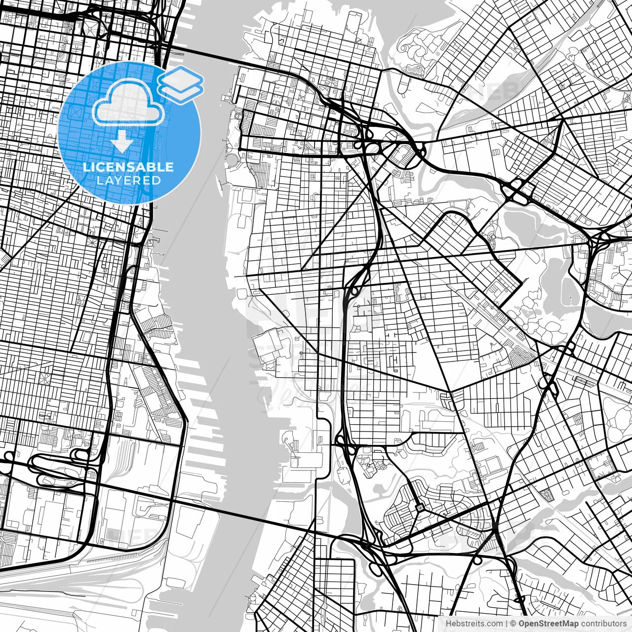 Layered PDF map of Camden, New Jersey, United States
