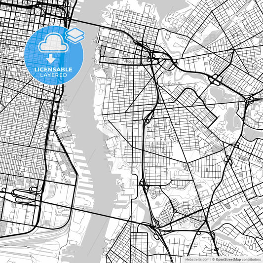 Layered PDF map of Camden, New Jersey, United States