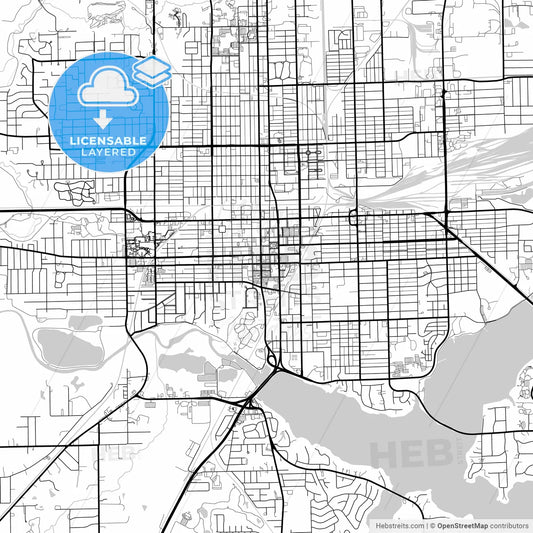 Layered PDF map of Decatur, Illinois, United States