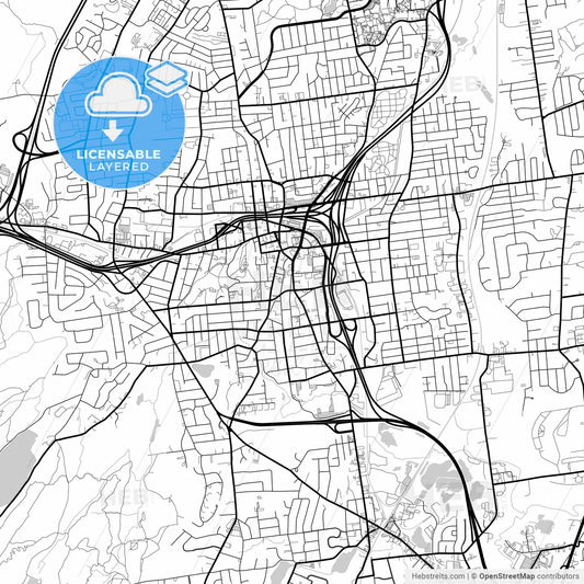 Layered PDF map of New Britain, Connecticut, United States
